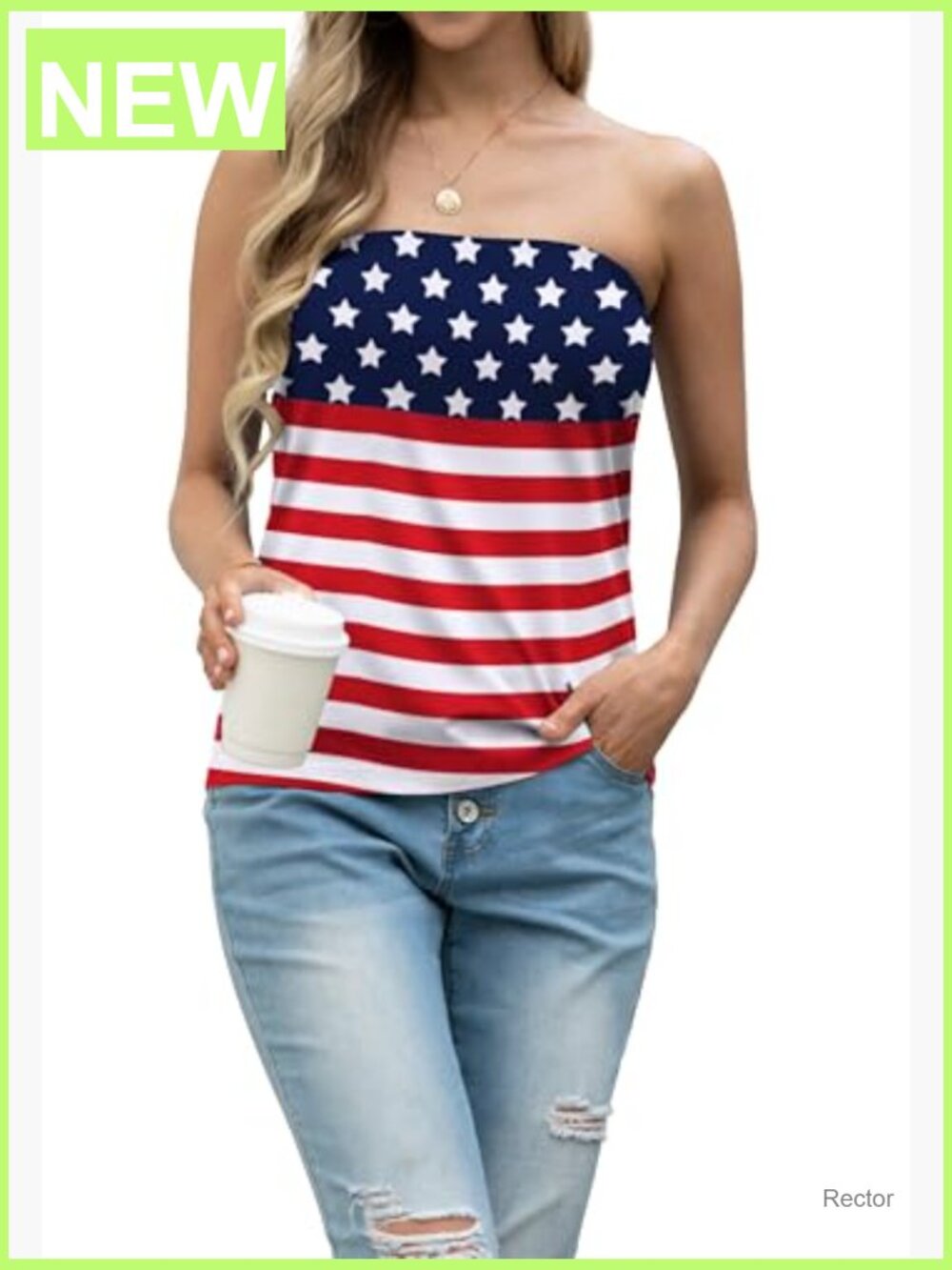Floral Loose Fit Strapless Tube Top Sleeveless Summer Tank - Picture 2 of 7